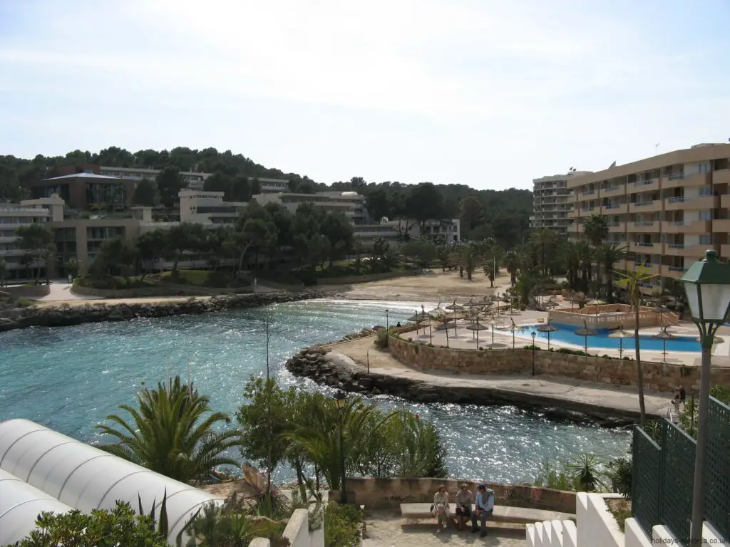 Cala Vinyes beach and hotels Majorca