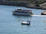 Glass bottom boat and pedalo in Porto Cristo Majorca 02