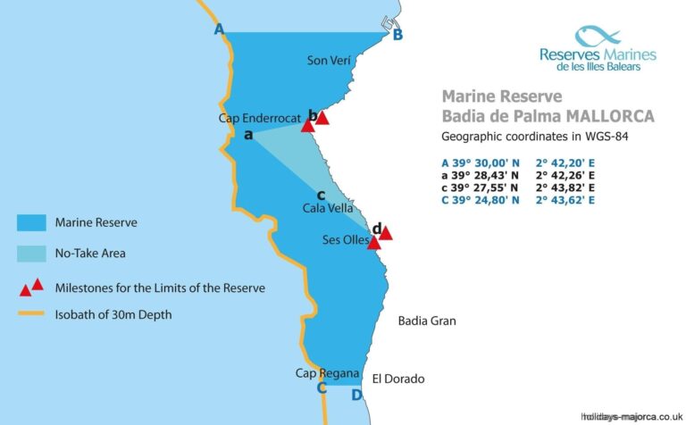 Palma bay marine reserve map