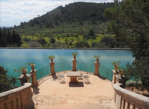 Raixa gardens water feature near Bunyola Majorca