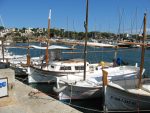 Small Majorcan boats at Porto Cristo Majorca