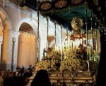 Statue of Mary in the parade for Semana Santa Majorca