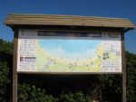 The beach information board at Sa Coma Majorca