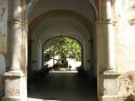 The entrance corridor at the gardens of Alfabia in Majorca