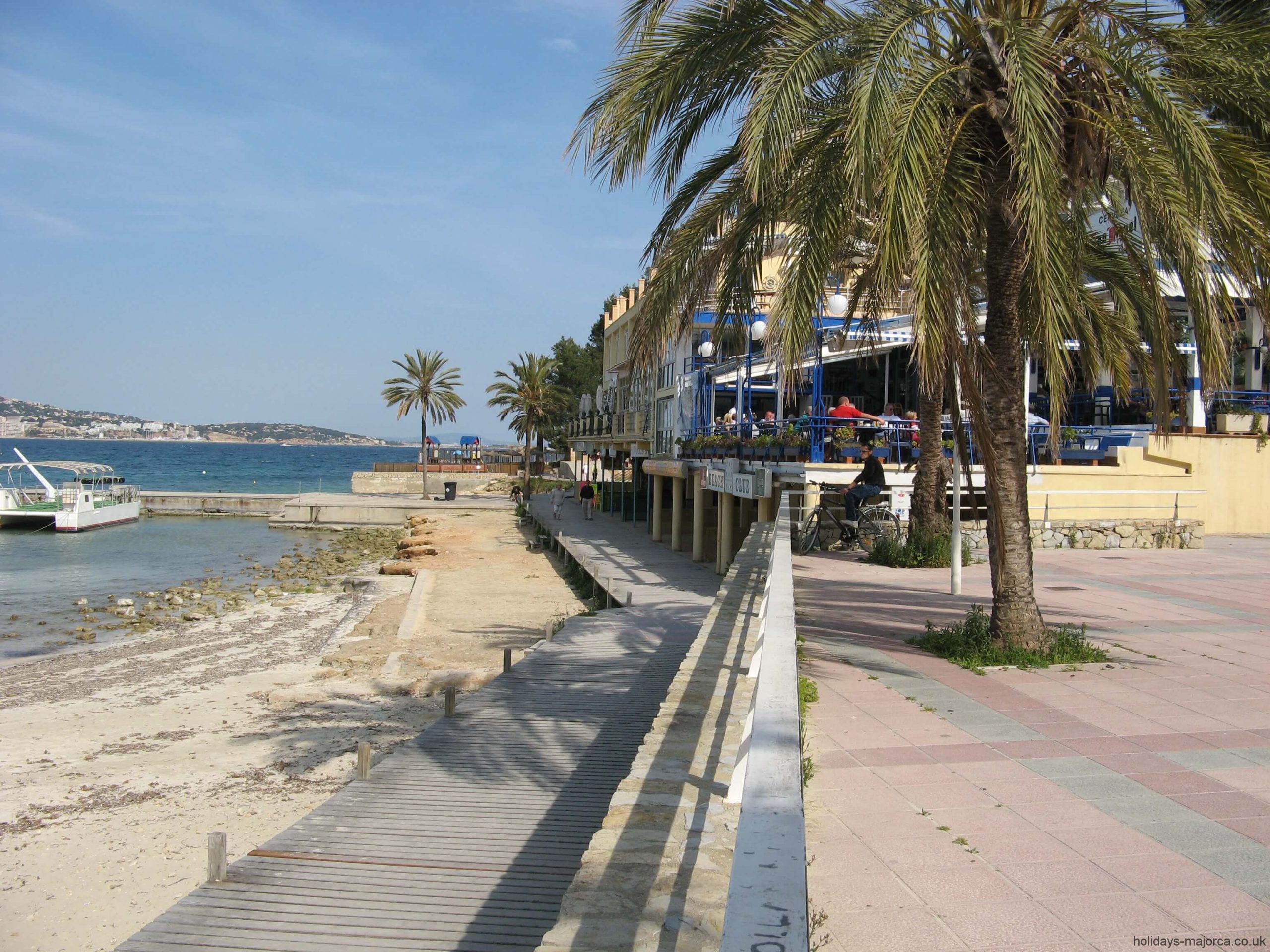 Beach gangway at Palma Nova beach Majorca