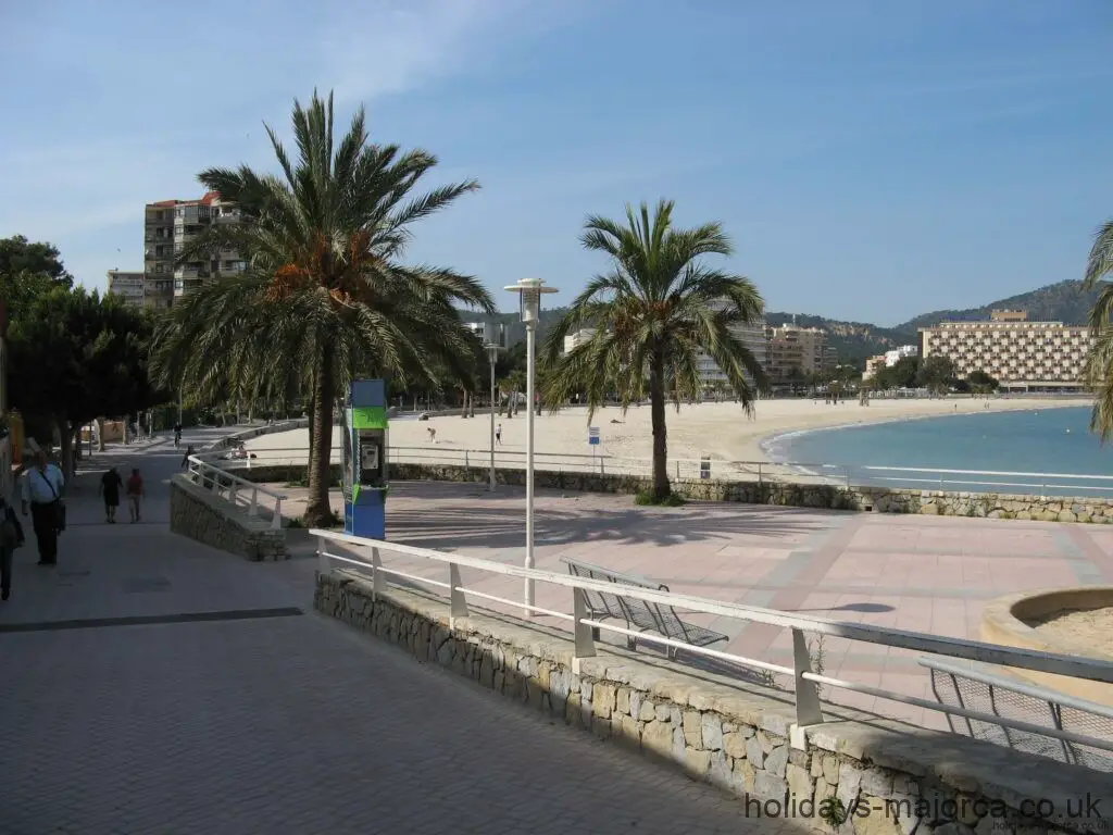 Palma Nova beach and promenade Majorca