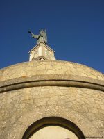 Sant Salvador statue roof top Felanitx Majorca