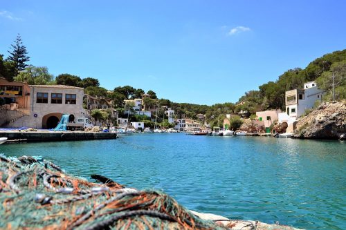 The natural harbour of Cala Figuera in Majorca