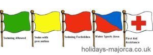 Majorca beach flags