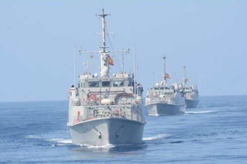 Spanish mine hunter ships